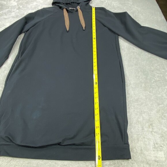 Brunello Cucinelli Pockets Hoodie Dress Womens Large Black Long Sleeve Italian - Picture 10 of 16